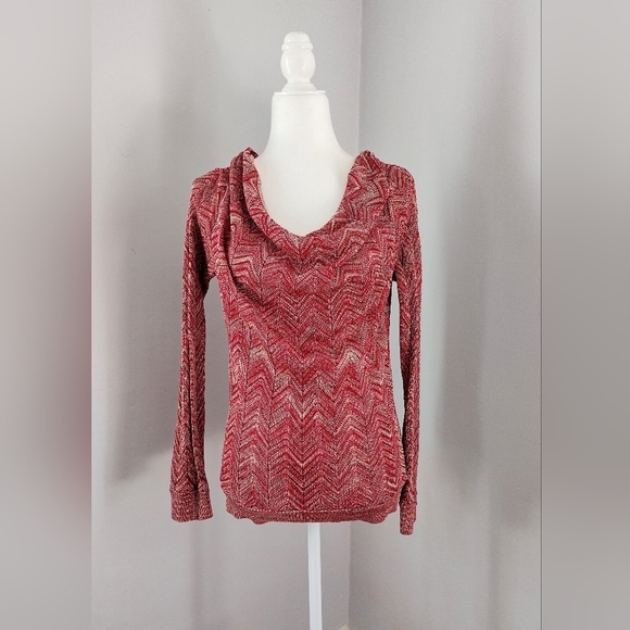 INC International Concepts Sweaters - I-N-C International Concepts Red and Gold Knit Sweater